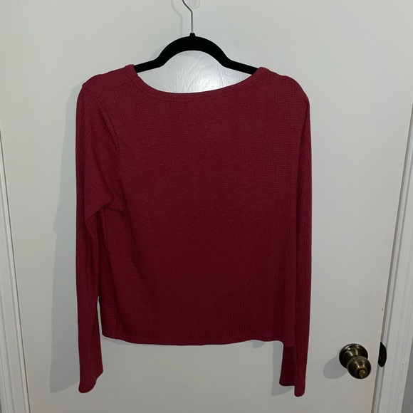 Maroon basic long sleeve - Picture 3 of 4